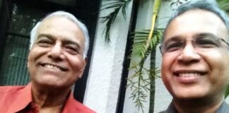 Fmr Finance Minister Yashwant Sinha with Sree Iyer