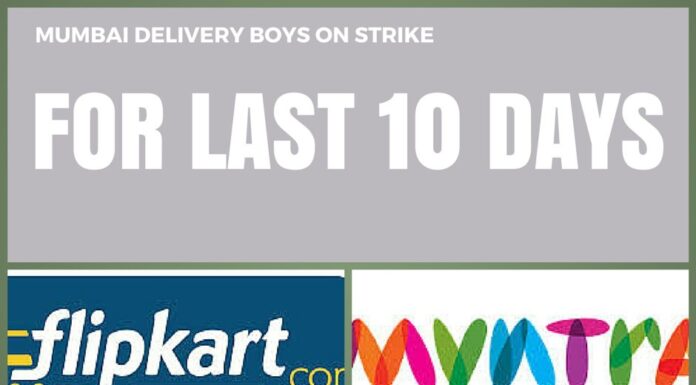 Flipkart & Myntra delivery boys on strike