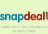 Shipped 5 million orders in Diwali sale, Snapdeal claims