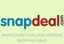 Shipped 5 million orders in Diwali sale, Snapdeal claims