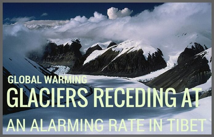 Glaciers receding at an alarming rate in Tibet due to Global warming