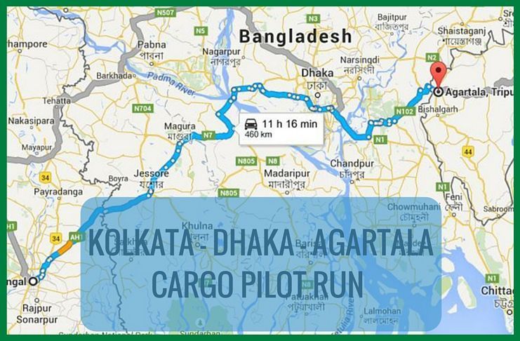 Kolkata To Dhaka Distance By Road Trial Run Of Kolkata-Dhaka-Agartala Cargo Vehicle Flagged Off - Pgurus