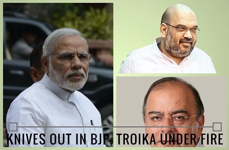 Knives out in BJP, Troika under fire