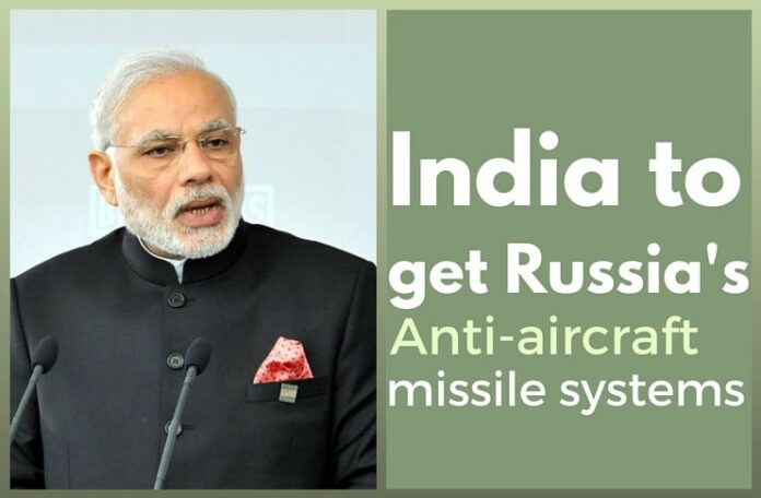 India to get Russian S-400 missile systems