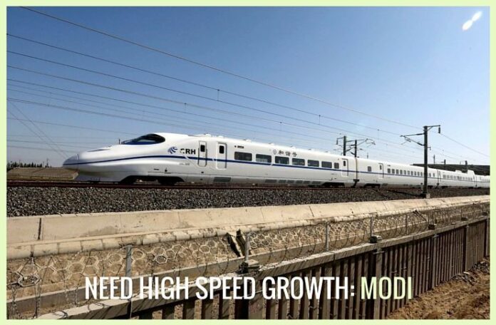 Bullet trains apart, India needs high-speed growth: Modi