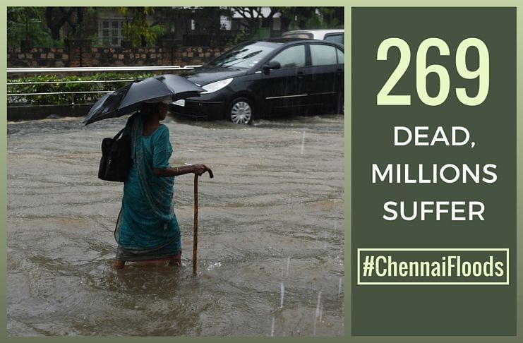 269 dead, millions suffer, Chennai under water