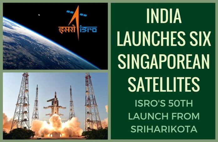 India launches six Singaporean satellites; 50th launch from Sriharikota