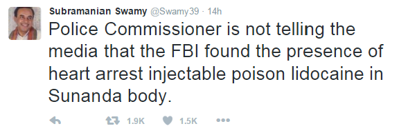 Dr. Swamy's tweet