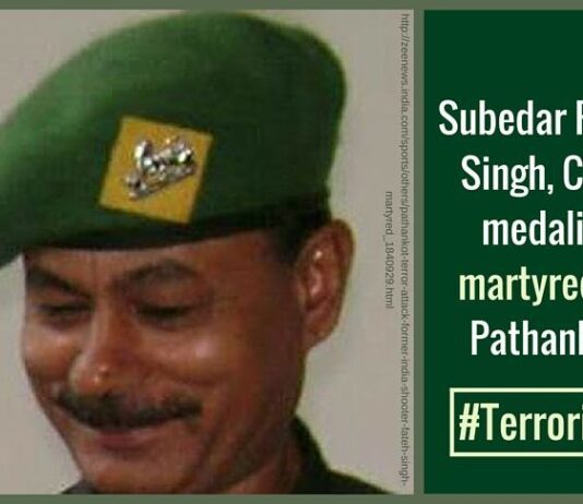 Subedar Fateh Singh, martyred at Pathankot, won medals in CWG Shooting