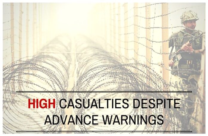 Advance inputs yet seven Indian casualties - Delhi on high alert, two militants sneak in