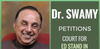 Dr. Subramanian Swamy seeks to force ED to reveal its stand in NH case