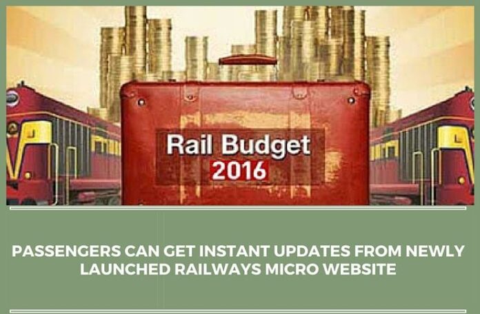 Railways micro website launched