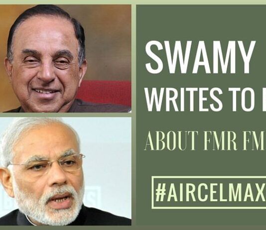 Subramanian Swamy writes to the Prime Minister on P Chidambaram's alleged machinations