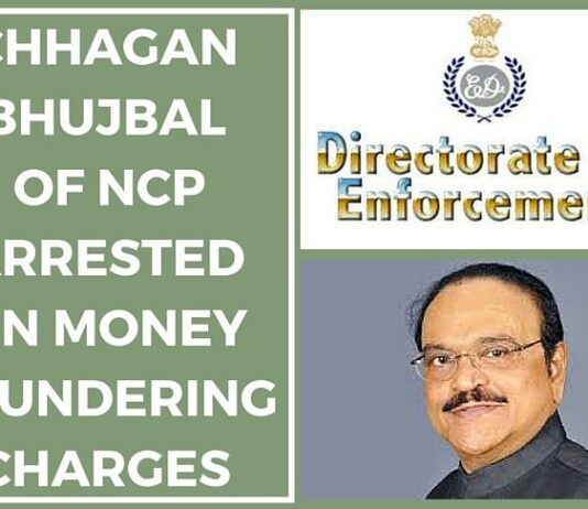 NCP leader Bhujbal arrested by ED