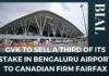 GVK selling 33 percent stake in Bangalore airport to Fairfax