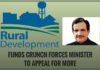 Rural Development: As crunch hits pro-poor schemes, minister appeals for funds