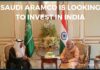 Aramco to invest in India