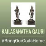 Was the bronze statue of Gauri a gift from Rajaraja Chola to the Pallavas?