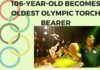 Oldest Olympic torch bearer
