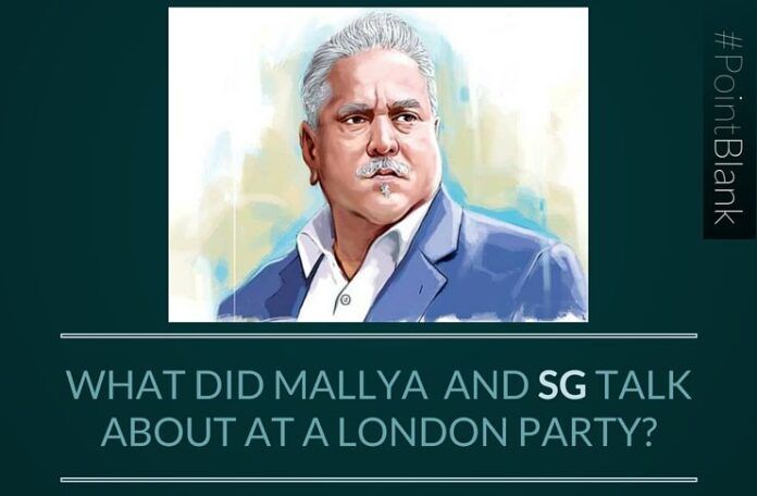 Mallya and SG Ranjit Kumar were spotted in a London Party having a serious conversation.