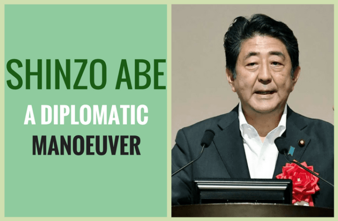 Abe's habit of diverting attention to his own interests, regardless of others'concern