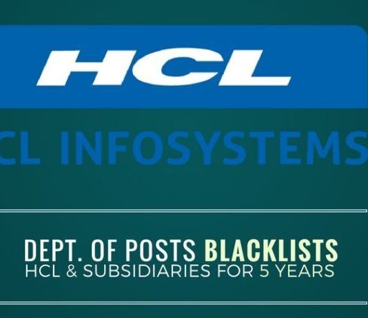 Will getting blacklisted from Department of Posts affect HCL business?