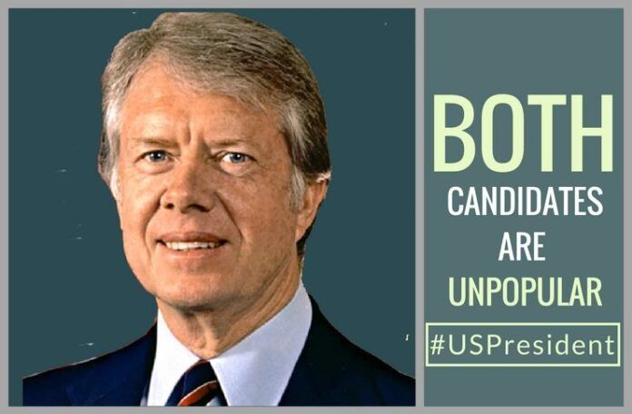Fmr US President Carter says both candidates are unpopular