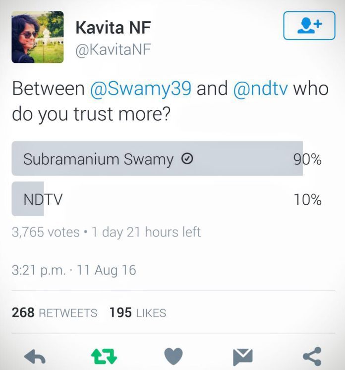 Swamy vs NDTV who do you trust more?