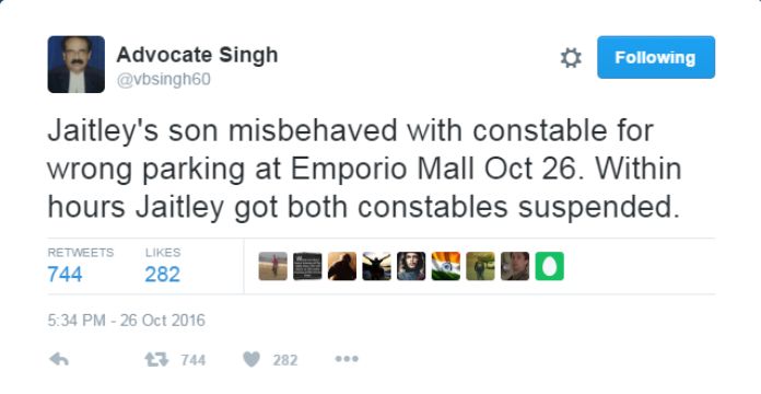 V B Singh's tweets