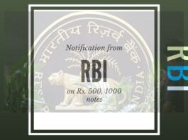 RBI Notification on the reasons for withdrawing 500, 1000 Rupee notes and the way forward