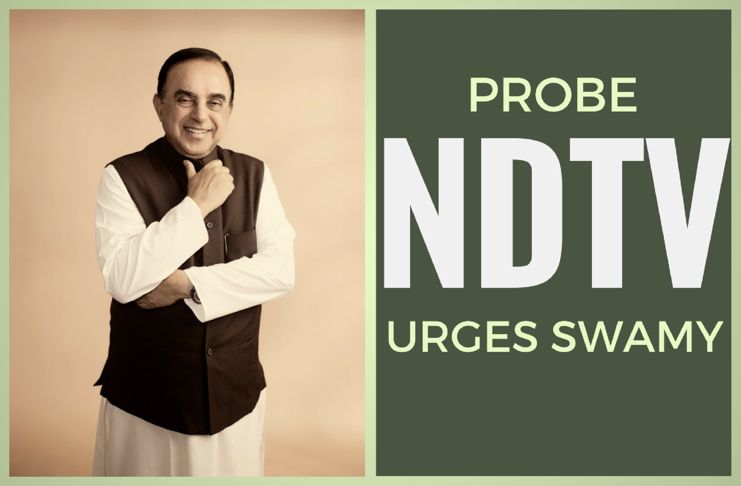The latest revelations from Income Tax Office on NDTV warrants an investigation by the ED, writes Swamy to the PM