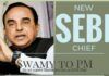 Swamy writes to the PM, urges him not to consider Shaktikanta Das for the post of SEBI Chief.