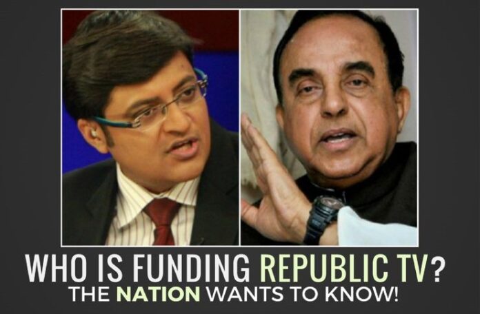 Questions being asked of the source of funding for the new venture of Arnab Goswami