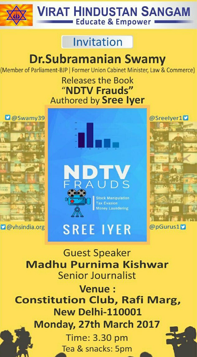 Book Release of NDTV Frauds in New Delhi
