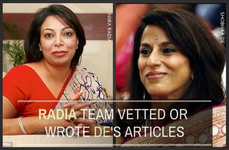 These conversations reveal how Radia's team may have ghost written for Shobhaa De