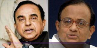 Swamy writes to the PM asking him to prosecute P Chidambaram under the new Black Money and Benami Acts