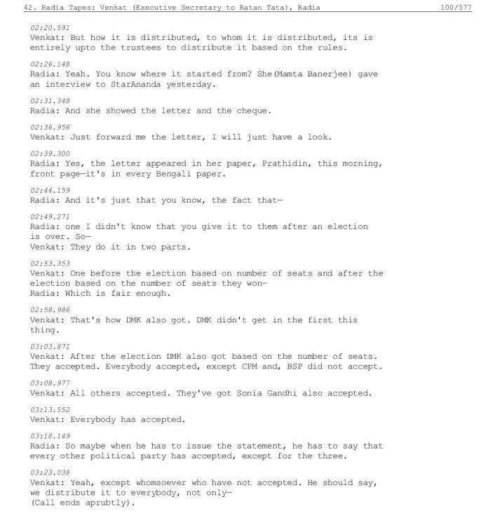 Page 3 of audio conv. between Niira and Venkat