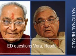 ED questions Vora, Hooda in connection with illegal land allotments in Panchkula for National Herald.