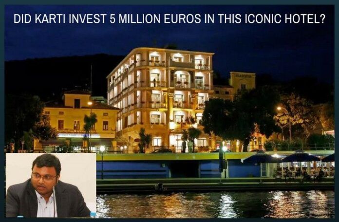Did Karti Chidambaram invest 5 million Euros into the iconic Hotel Mozart?