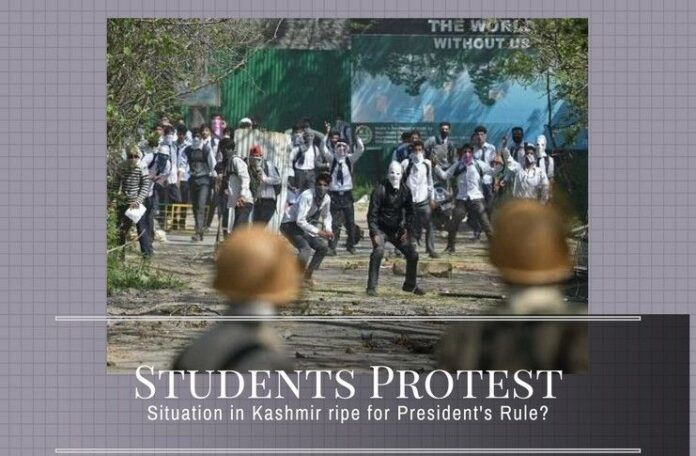 As students take to the streets to protest, is law and order slipping out of control for the PDP-BJP regime?