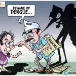 Dengue mosquitoes are the inspiration for this cartoon. Not intended to hurt anyone's feelings.