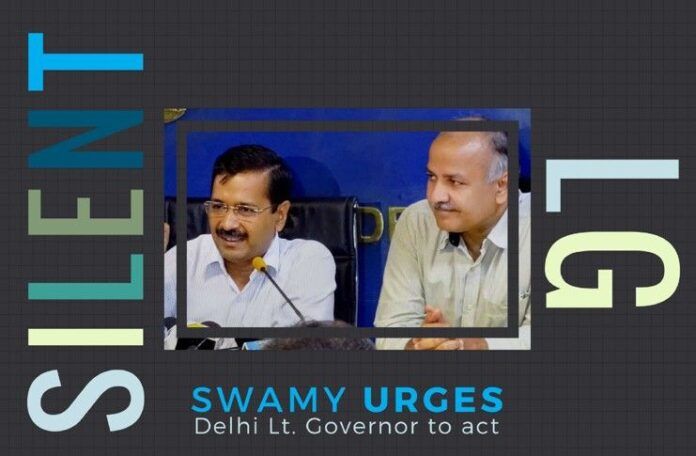 Kejriwal gets another blow - Swamy reminds LG Delhi on inaction on his petition