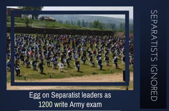 1200 applicants appearing to take their written exam is a slap in the face of Separatist leaders