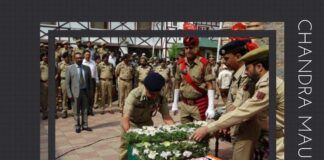 Director General of Police Dr SP Vaid saluting brave hearts of J&K martyred policemen who laid down their lives in the line of duty