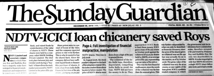 December 8 2010 article in Sunday Guardian