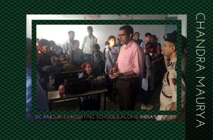 DC Rajouri interacting with students in a school in Nowshera sector
