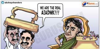 Does the cartoon portray the inner dynamics of AIADMK? What do you think?
