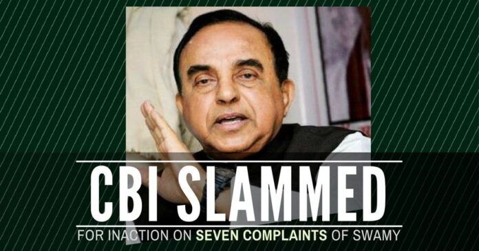 While complimenting Modi for his commitment to fighting corruption, Swamy reminded him of inaction on part of the CBI in 7 of his complaints