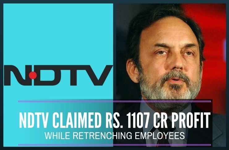 NDTV claimed profits but omitted to pay taxes, also laid off personnel citing global reasons