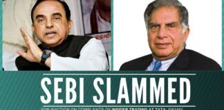 Swamy puts SEBI Chairman on the spot; accuses him of glossing over complaints of insider trading at Tata Group